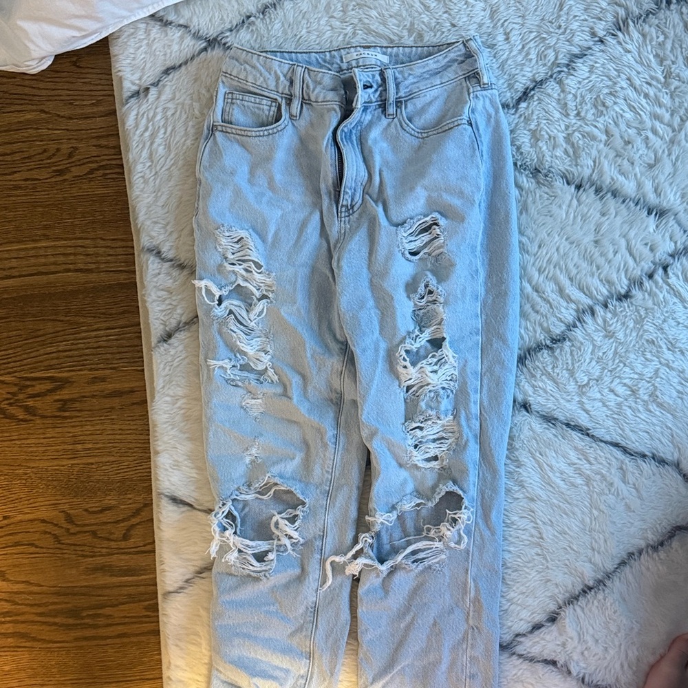 PacSun Light Blue Ripped Boyfriend Jeans